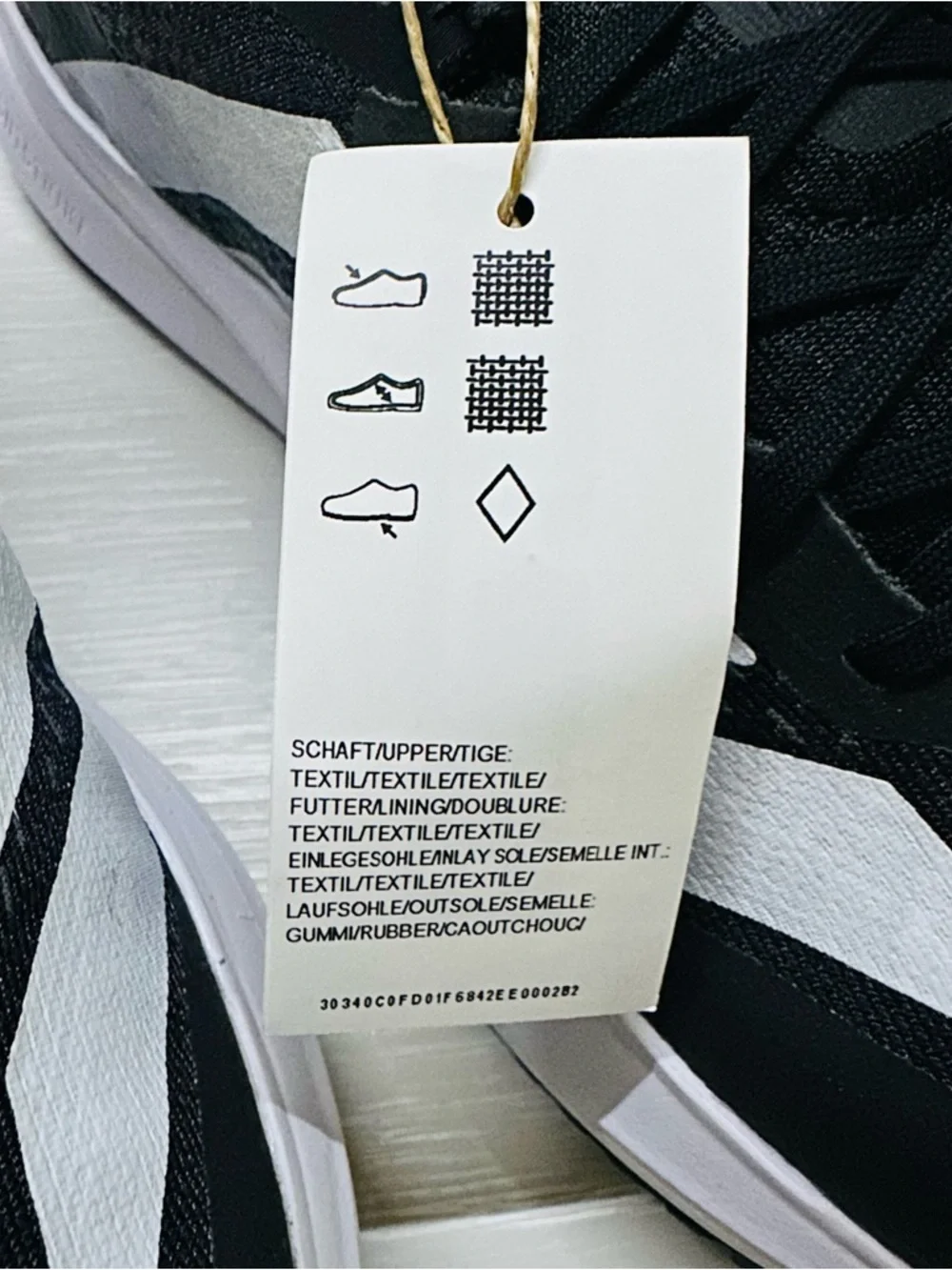 Size 7 adidas Black & White Performance Running Sneakers